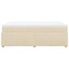 vidaXL Box Spring Bed with Mattress Cream 120x200 cm Fabric
