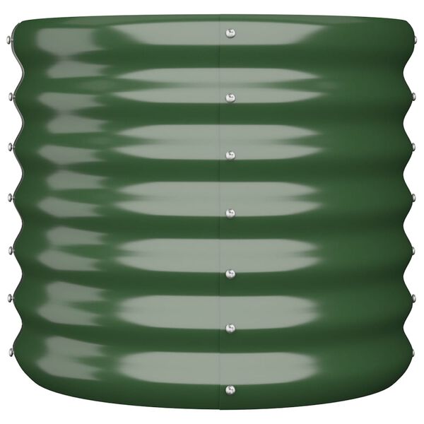 vidaXL Garden Planter Galvanised Steel 40x40x36 cm Green