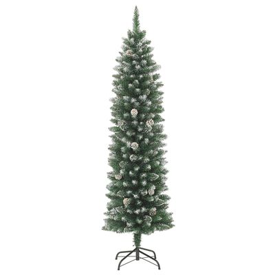 vidaXL Artificial Slim Christmas Tree with Stand 120 cm PVC