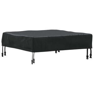 vidaXL Table Cover Plain Black 62 x 62 x 15 cm Fabric