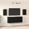 vidaXL TV Cabinet Set Wall-mounted 7 pcs Black Oak 30.5 x 30 x 60 cm