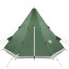 vidaXL Camping Tent Tipi 4-Person Green Waterproof
