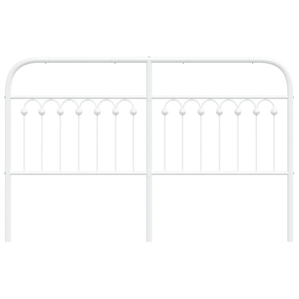 vidaXL Metal Headboard White 160 cm