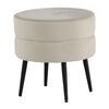 Venture Home Pouffe Pot 40x40x40 cm Velvet Black and Light Beige