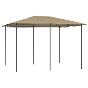 vidaXL Gazebo | Taupe | Fabric, Steel | Large | Durable | Gazebo | Rectangular