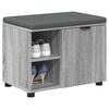 vidaXL Hall Bench with Cushion with Shelf Grey Sonoma 60 x 38 x 46 cm