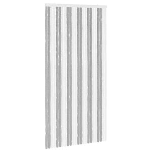 vidaXL Insect Curtain Chenille Grey and White 100 x 200 cm 100% PP
