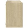 vidaXL Wall Cube Shelves 4 pcs Sonoma Oak 22x15x22 cm