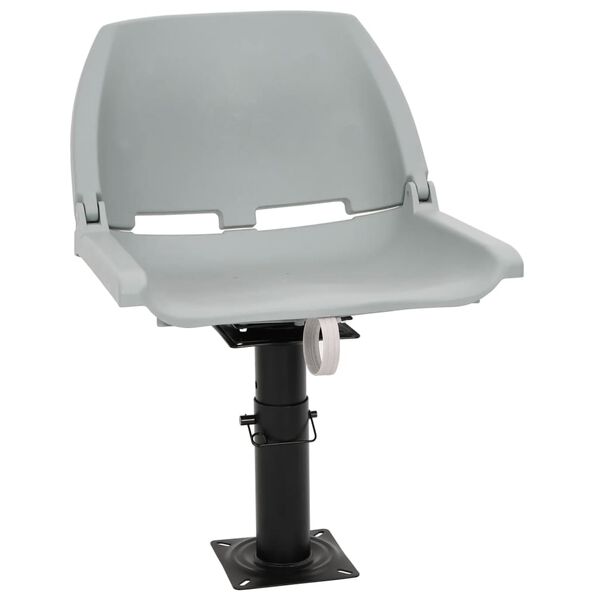 vidaXL Boat Seat with Pedestal Height Adjustable 360&deg; Rotatable