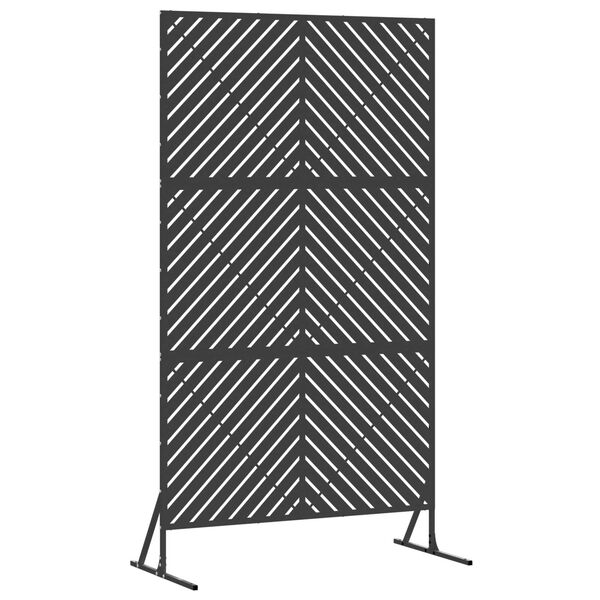 vidaXL Privacy Screen Black 100 x 50 x 180 cm Steel