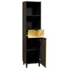 vidaXL Bathroom Cabinet with Drawer Black and Gold 38 x 33 x 160 cm