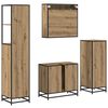 vidaXL Bathroom Furniture Set 4 pcs Artisan oak Engineered wood