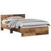 vidaXL Bed Frame with Headboard Old Wood 193 x 125 x 70 cm