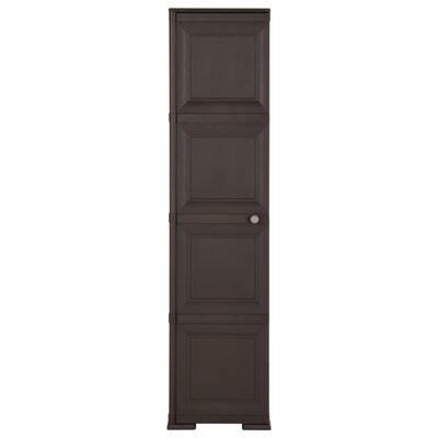vidaXL Plastic Cabinet 40x43x164 cm Wood Design Brown