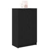 vidaXL Shoe Cabinet Black Oak 59 x 35 x 100 cm Engineered Wood
