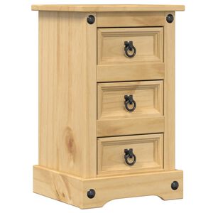 vidaXL Bedside Cabinet "Corona" 35x32,5x58 cm Solid Wood Pine