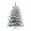 vidaXL Artificial Hinged Christmas Tree White 150 cm PE and PVC