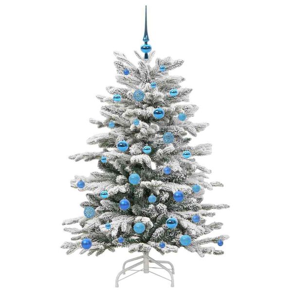 vidaXL Artificial Hinged Christmas Tree White 150 cm PE and PVC