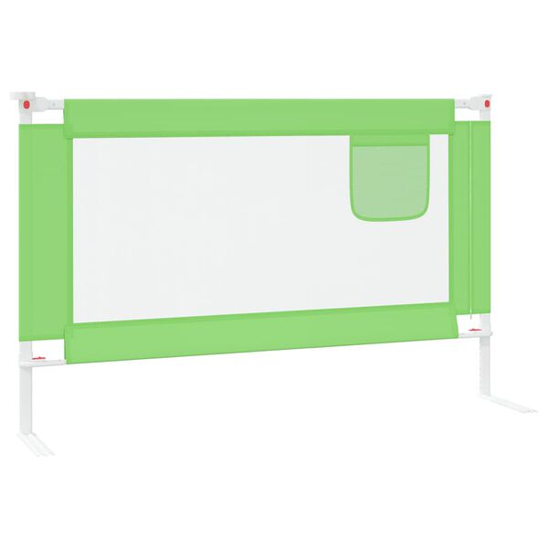 vidaXL Toddler Safety Bed Rail Green 120x25 cm Fabric