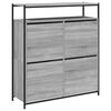 vidaXL Shoe Cabinet with 4 Flip-Drawers Grey Sonoma 100x34x112 cm