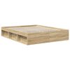 vidaXL Bed Frame with Headboard Sonoma 160 x 200 cm Engineered wood