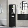 vidaXL Bathroom Furniture Set with Drawer Black Oak 35 x 37.5 x 166 cm