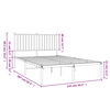 vidaXL Metal Bed Frame without Mattress with Headboard White 120x190cm