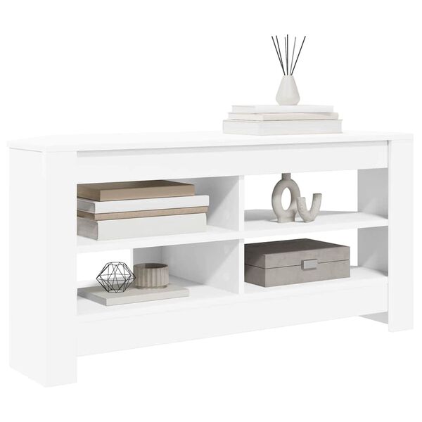 vidaXL Corner TV Cabinet White 102 x 40.5 x 45 cm Engineered Wood