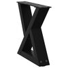 vidaXL Coffee Table Legs 2 pcs Black 40x(30-31.3) cm Steel