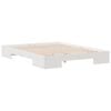 vidaXL Floor Bed Frame with Storage White 150 x 200 cm Solid pine wood