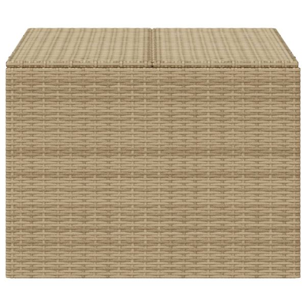 vidaXL Garden Storage Box Mix Beige 291L Poly Rattan