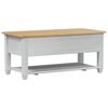 vidaXL Coffee Table with Drawer White 100 x 48 x 45 cm Solid Pine Wood