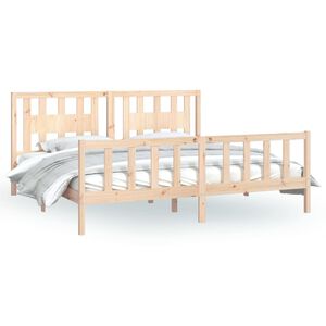 vidaXL Bed Frame without Mattress Solid Wood Pine 200x200 cm