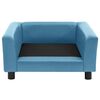 vidaXL Dog Sofa Foam Cushion Turquoise 60x43x30 cm Plush&Faux Leather