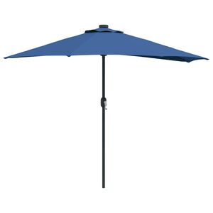 vidaXL Garden Parasol Azurblau 294 x 150 x 224 cm Polyester and Steel