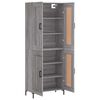 vidaXL Highboard Grey Sonoma 69.5x34x180 cm Engineered Wood