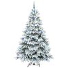 vidaXL Artificial Christmas Tree with 300 LEDs White 210 cm PE and PVC