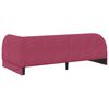 vidaXL Corner Bed Frame with Headboard Wine Red 100 cm x 200 cm Velvet
