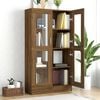 vidaXL Vitrine Cabinet Brown Oak 82.5x30.5x150 cm Engineered Wood