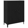 vidaXL Highboard 2 pcs Black Oak Engineered Wood