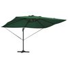 vidaXL Umbrella Green 352 x 251 x 265 cm Polyester and Aluminium