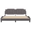 vidaXL Bed Frame without Mattress "Zadar" Grey 180x200 cm Super King Faux Leather