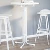 vidaXL Bar Table White &Oslash;70x110 cm Engineered Wood and Steel