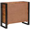 vidaXL Sideboard with Doors Brown Solid Reclaimed Wood and Metal