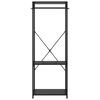vidaXL Wardrobe Black 60x40x167 cm Metal and Engineered Wood