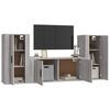 vidaXL 3 Piece TV Cabinet Set Grey Sonoma Engineered Wood