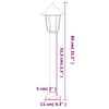 vidaXL Outdoor Floor Lamps 3pcs Silver 80 cm Stainless Steel