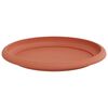 vidaXL Round Flower Tray 6 pcs Brick Red &Oslash; 17.5 x 2 cm Plastic