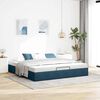 vidaXL Ottoman Bed Frame No Mattress Dark Blue 200x200 cm Velvet
