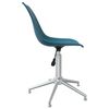 vidaXL Swivel Dining Chairs 2 pcs Turquoise PP